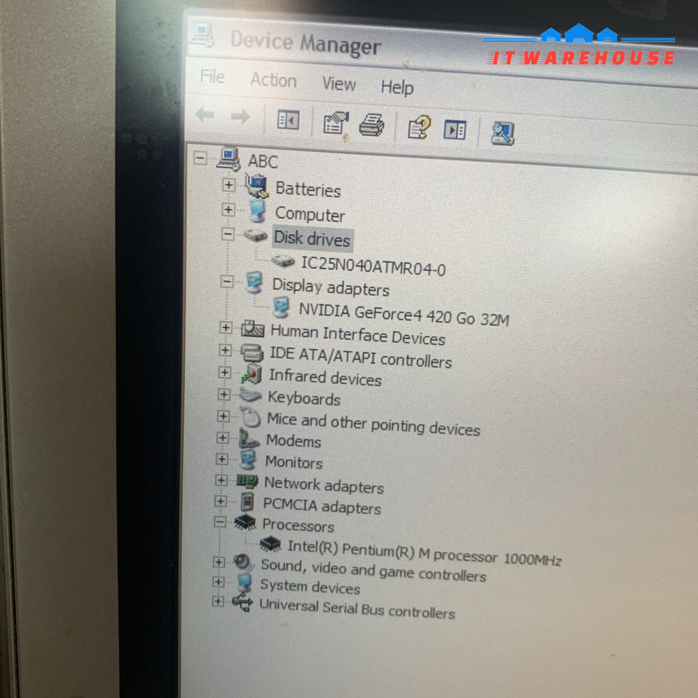 HP Compaq Tablet PC TC1000 1GHz 1GB 40GB Wi-Fii Windows XP