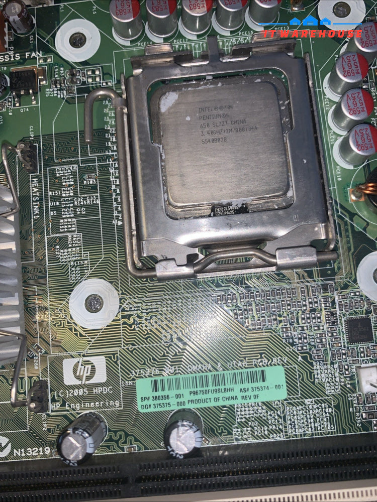 HP DC7600 TOWER Desktop MOTHERBOARD 375376-001 380356-001 + P4. 650 CPU
