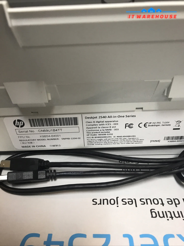 HP Deskjet 2549 Wireless Inkjet All-in-one color Printer （without Ink)