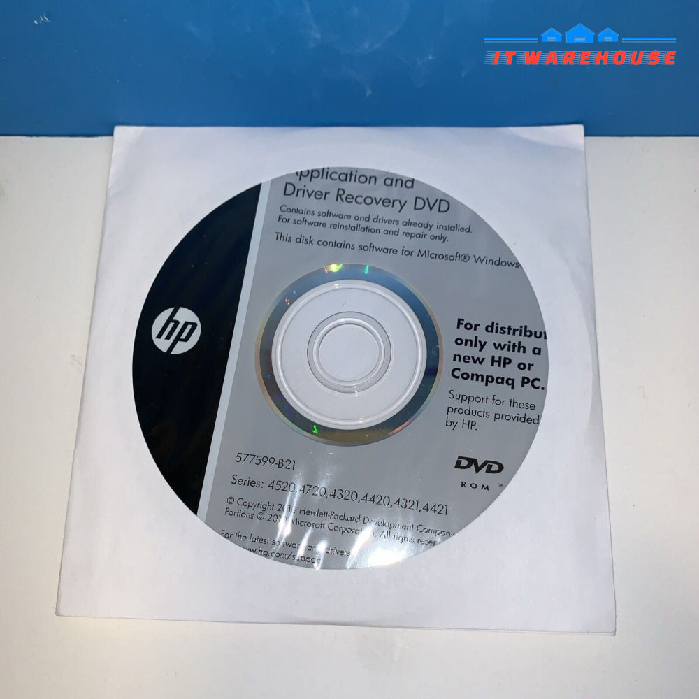HP Driver & Application recovery DVD for  4520/4720/4320/4420/4321/4421 series