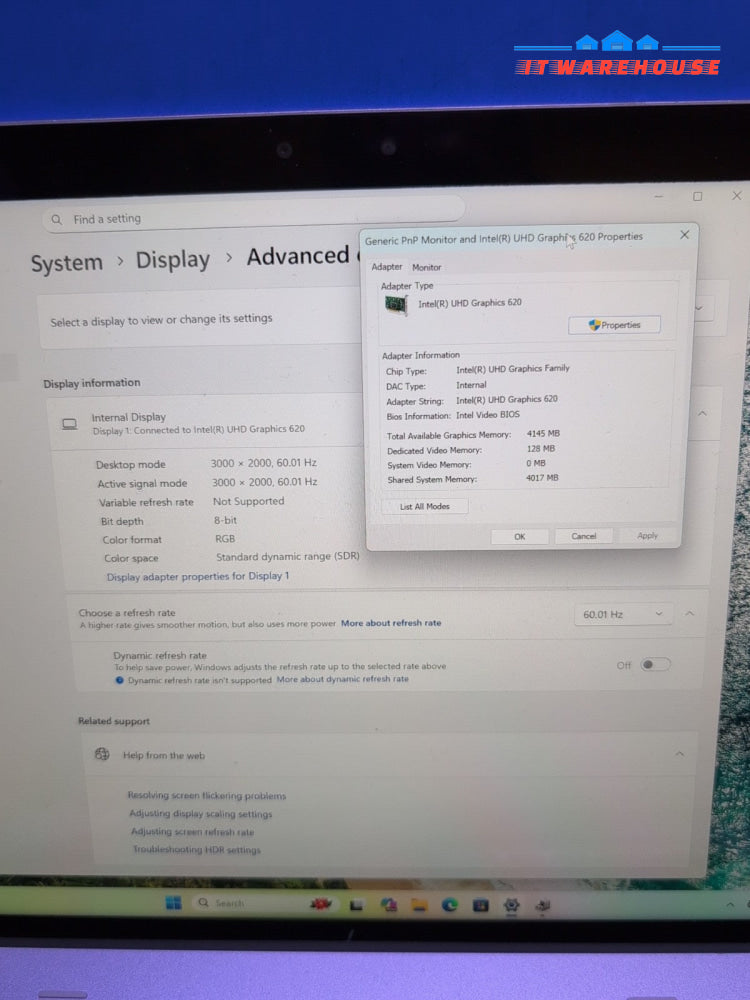 HP Elite x2 1013 G3 13" TOUCH Laptop i5-8250U/8GB RAM/256GB SSD/Win 11 (*READ) -