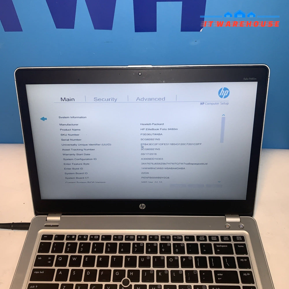 HP EliteBook Folio 9480M 14" HD i5-4210U 4GB Ram (no hard drive /caddy/cover)