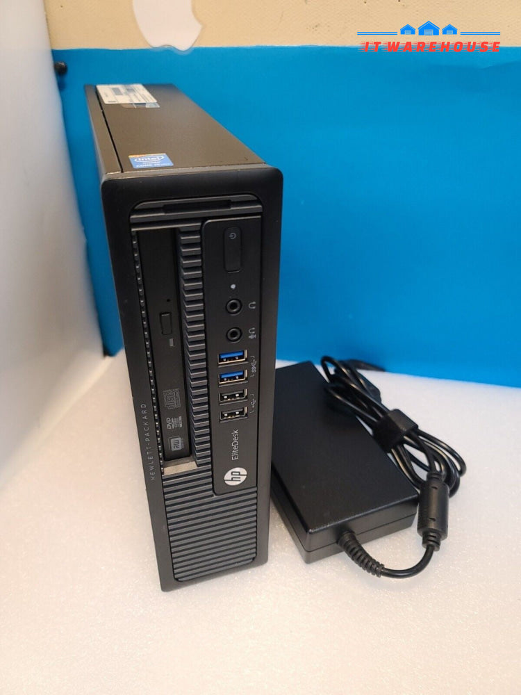 - HP EliteDesk 800 G1 USDT PC W/ i5-4570s/8GB RAM/128GB SSD/ Win 10/AC Adapter