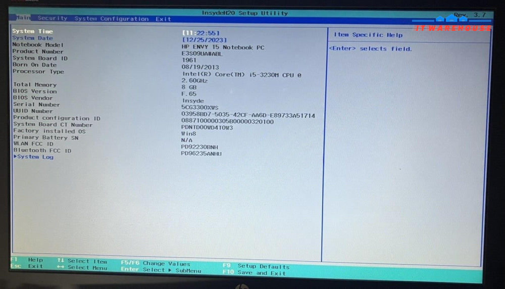 ~ HP ENVY 15 Notebook Laptop 720567 Motherboard i5-3230M CPU (No RAM) W/ Shell