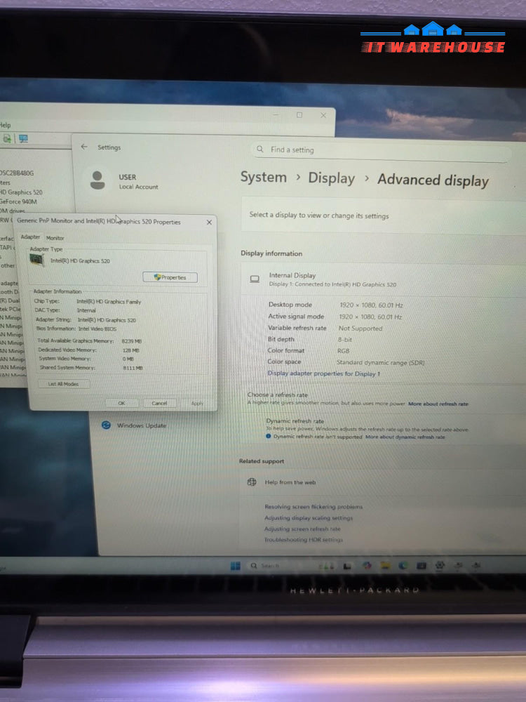 HP ENVY  17  17.3" Touchscreen Laptop i7-6500U/ 16GB RAM/480GB SSD/Win 11 -