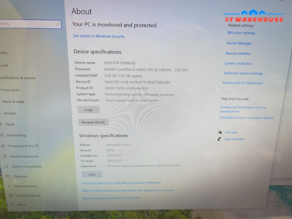 HP Envy 23 TouchSmart AlO 23’’ PC i5-3450S CPU/8GB RAM/240GB SSD /Win10 (*READ)