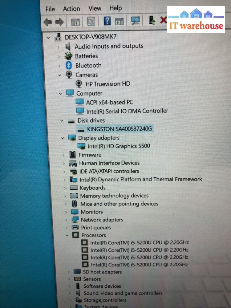 Hp Envy X360 15.6’ Touchscreen Laptop I5-5200U Cpu / 8Gb Ram 240Gb Ssd (Read) ~