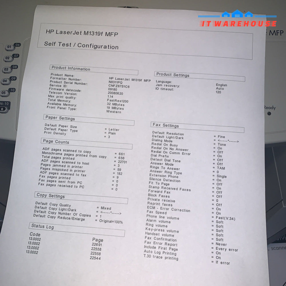 HP LaserJet M1319f MFP All-In-One Laser Business Printer