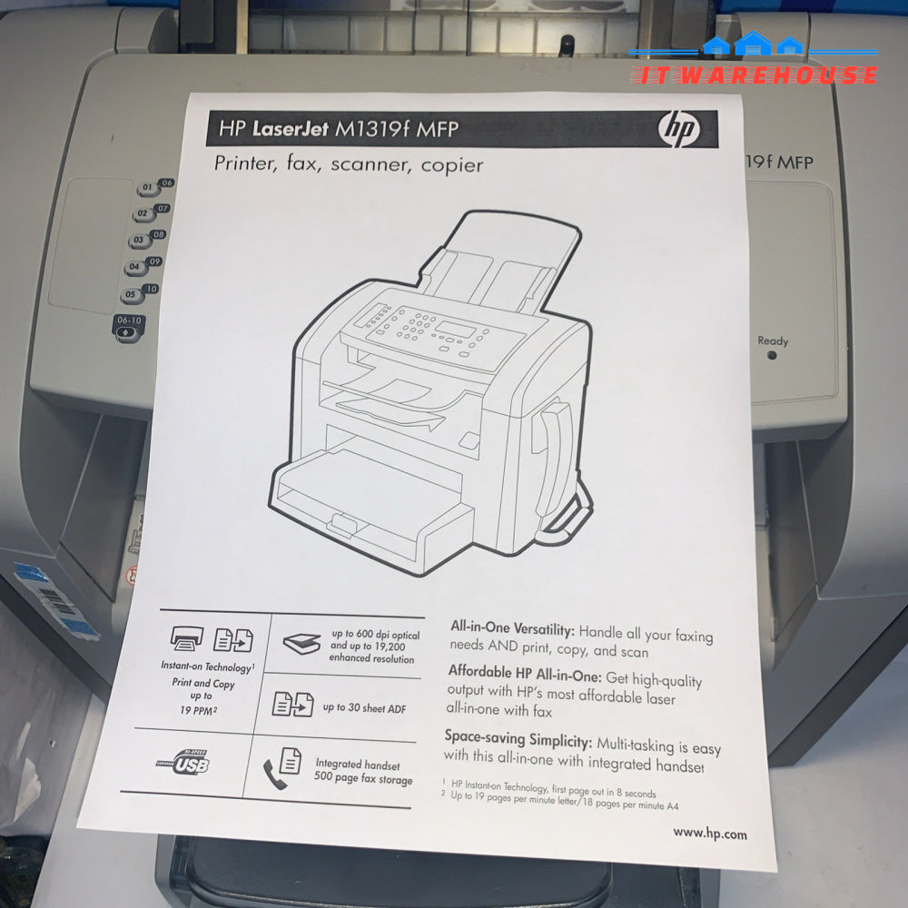 HP LaserJet M1319f MFP All-In-One Laser Business Printer