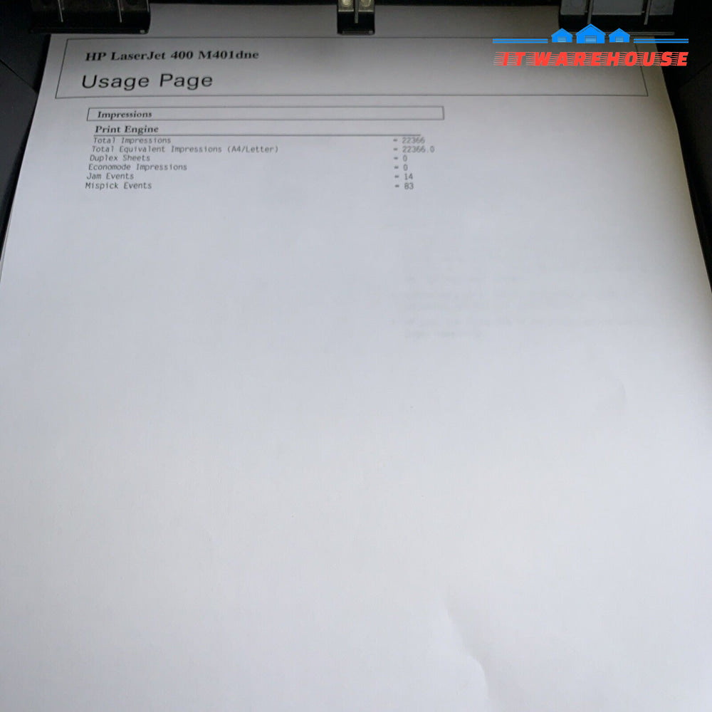 Hp Laserjet Pro 400 M401Dne Black Monochrome Laser Printer (100% Toner) (22.4K)