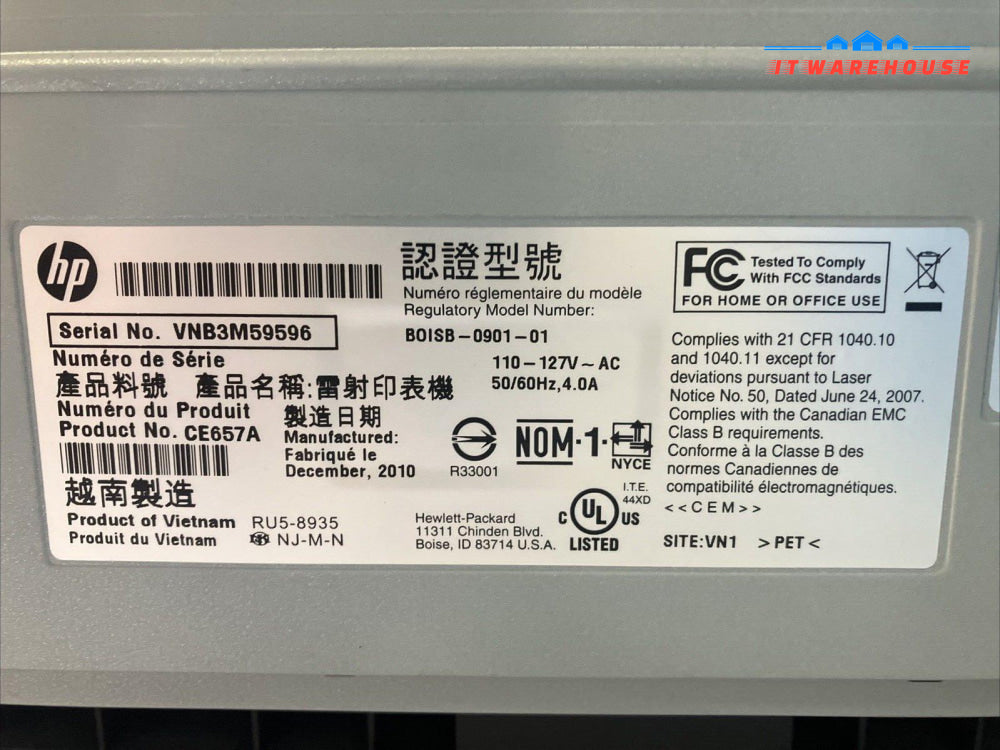 Hp Laserjet Pro P1102W Wi-Fi Monochrome Printer (Page Count 17.6K) No Toner ~