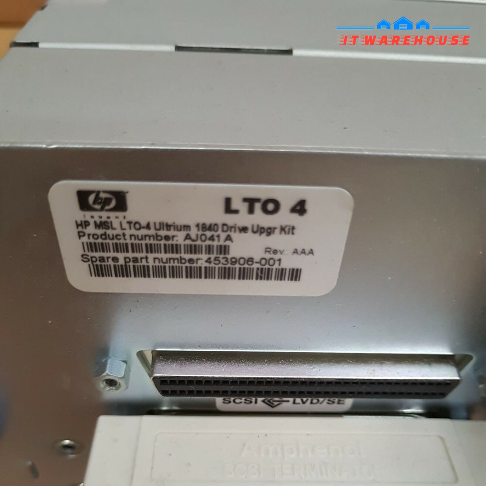 - HP MSL PD093H BRSLA-0603-DC LTO-4 1840 DRIVE UPGR KIT AJ041A 453906-001