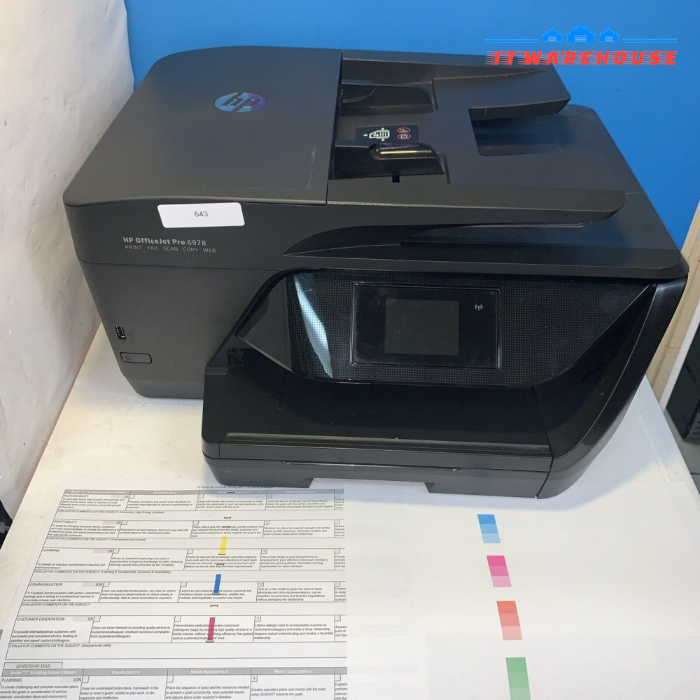 Hp Officejet Pro 6978 All-In-One Wireless Printer