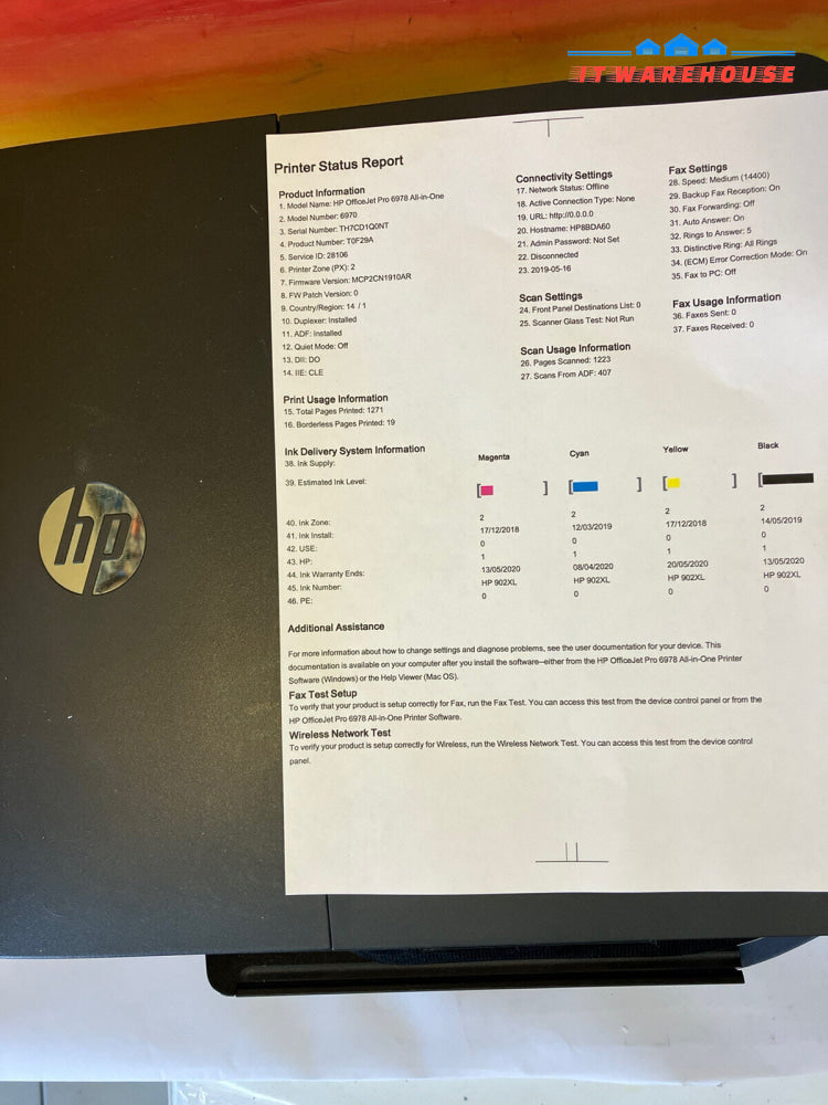 ~ HP OfficeJet Pro 6978 Wireless All-In-One Printer. Tested/Working.