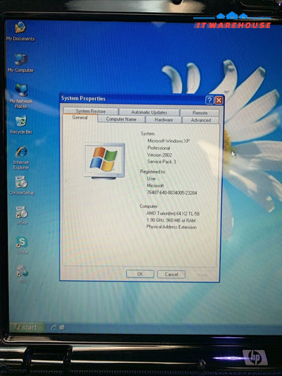 HP Pavilion 2500 laptop windows XP SP3