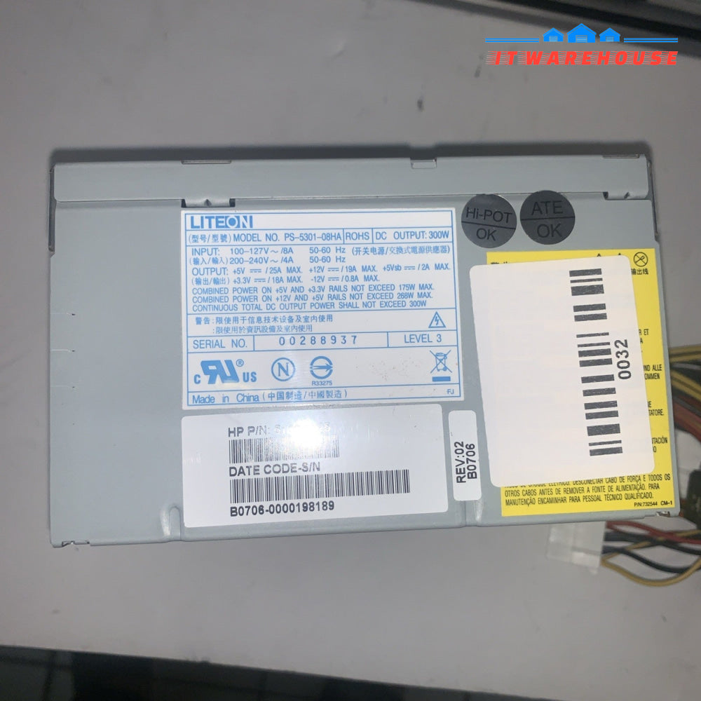 HP Pavilion 5188-2625 Liteon PS-5301-08HA 300W PSU Power Supply