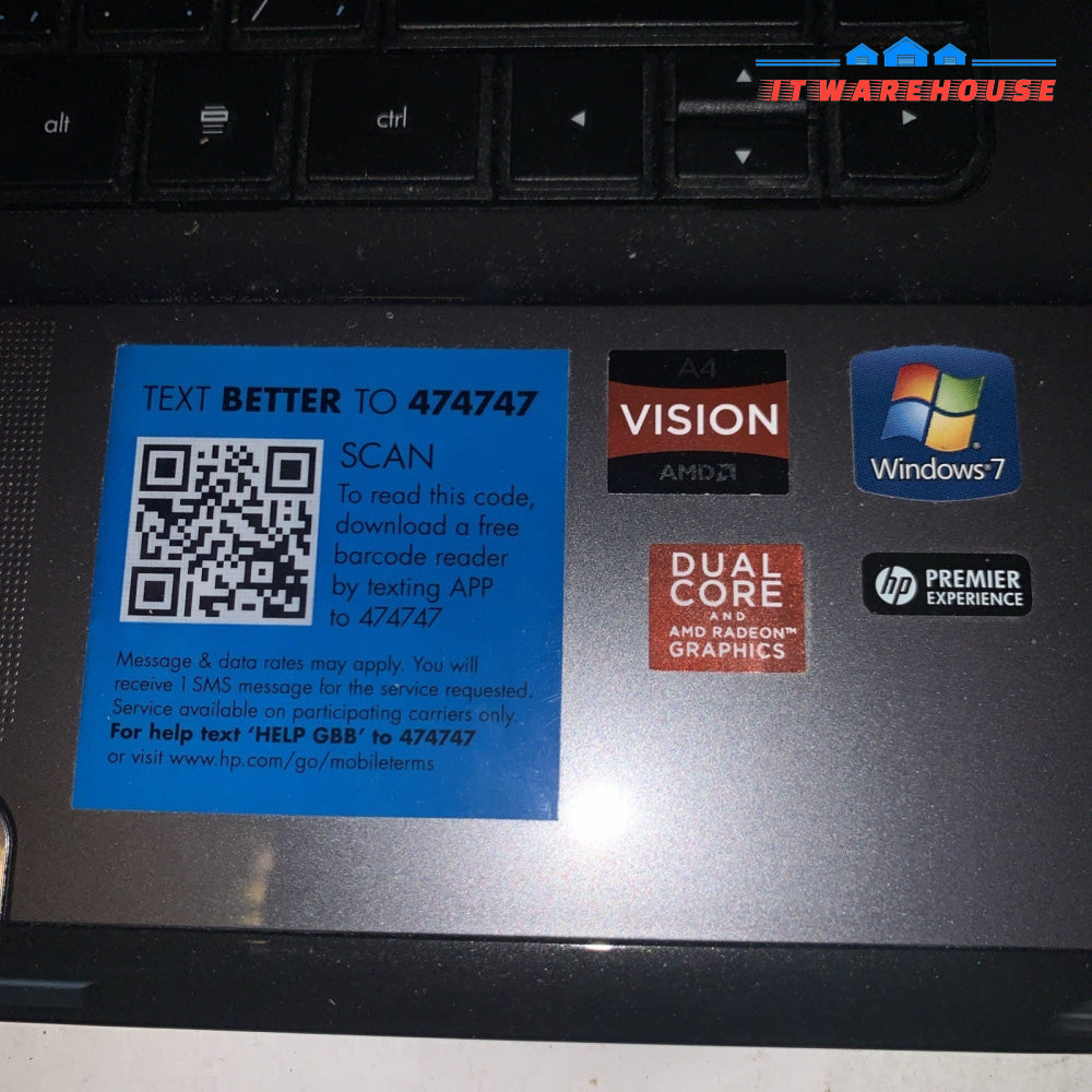 HP PAVILION G6 15.6" Laptop - AMD A4-3305M APU/6GB RAM/750GB HDD/ Win 7 Home