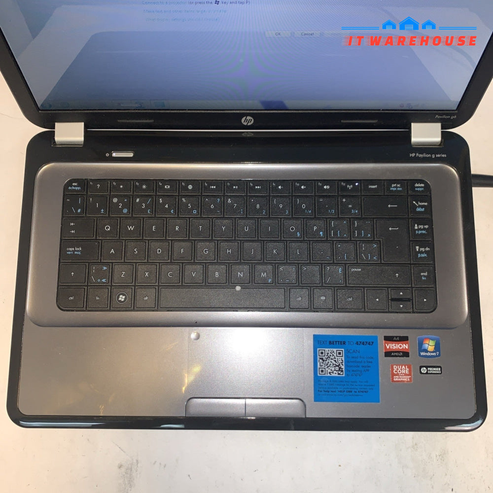 HP PAVILION G6 15.6" Laptop - AMD A4-3305M APU/6GB RAM/750GB HDD/ Win 7 Home