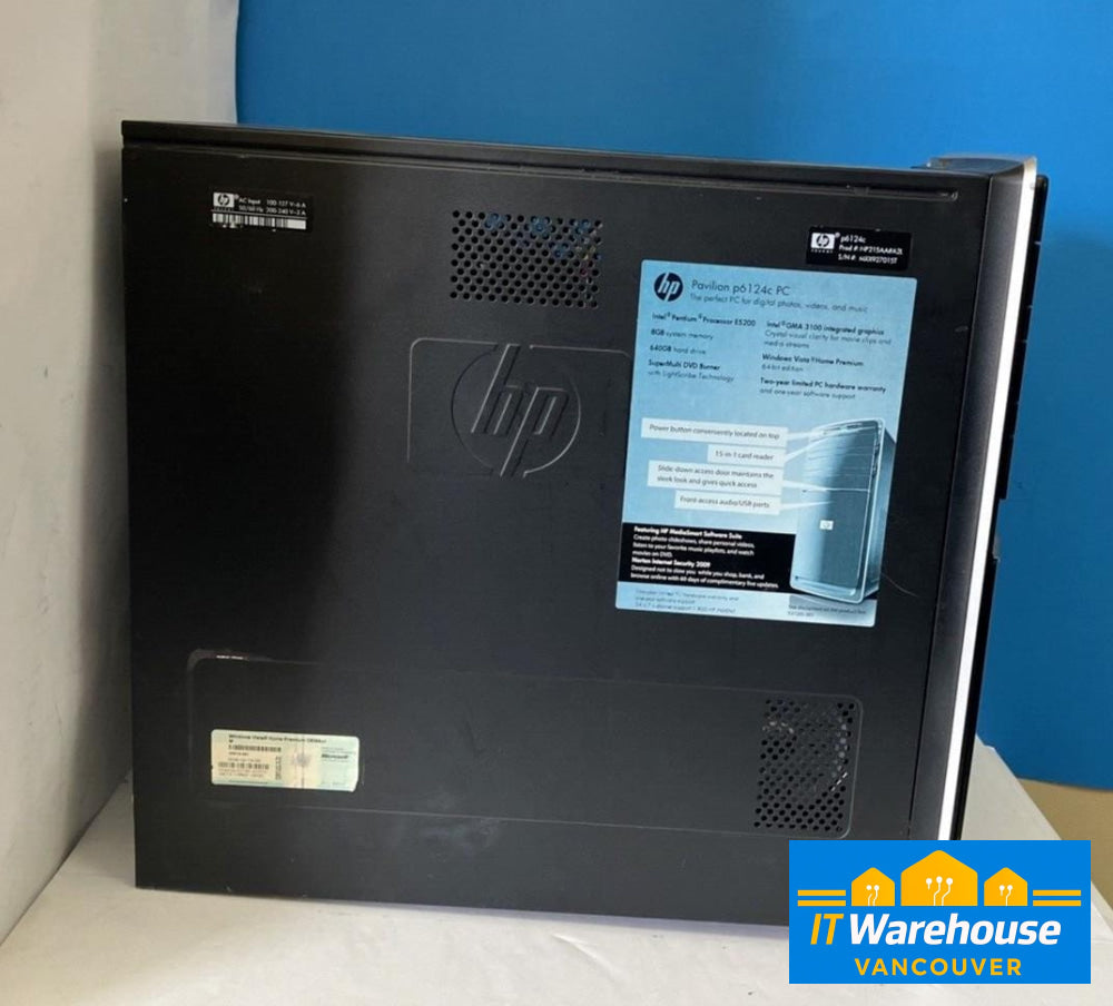 HP Pavilion p6000 Desktop Intel E5200 CPU / 4GB RAM / 250GB HDD