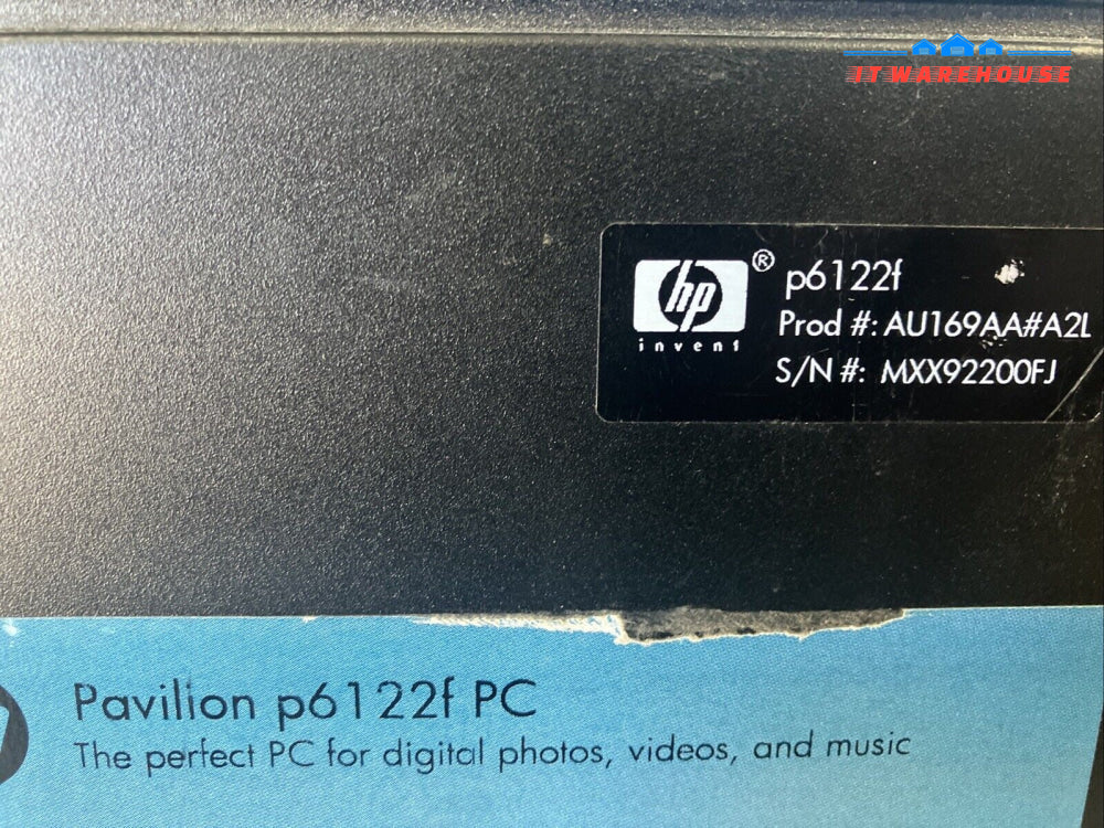 HP Pavilion P6122f Desktop AMD Phenom 8450 CPU / 4GB RAM / 250GB HDD / Win XP ~