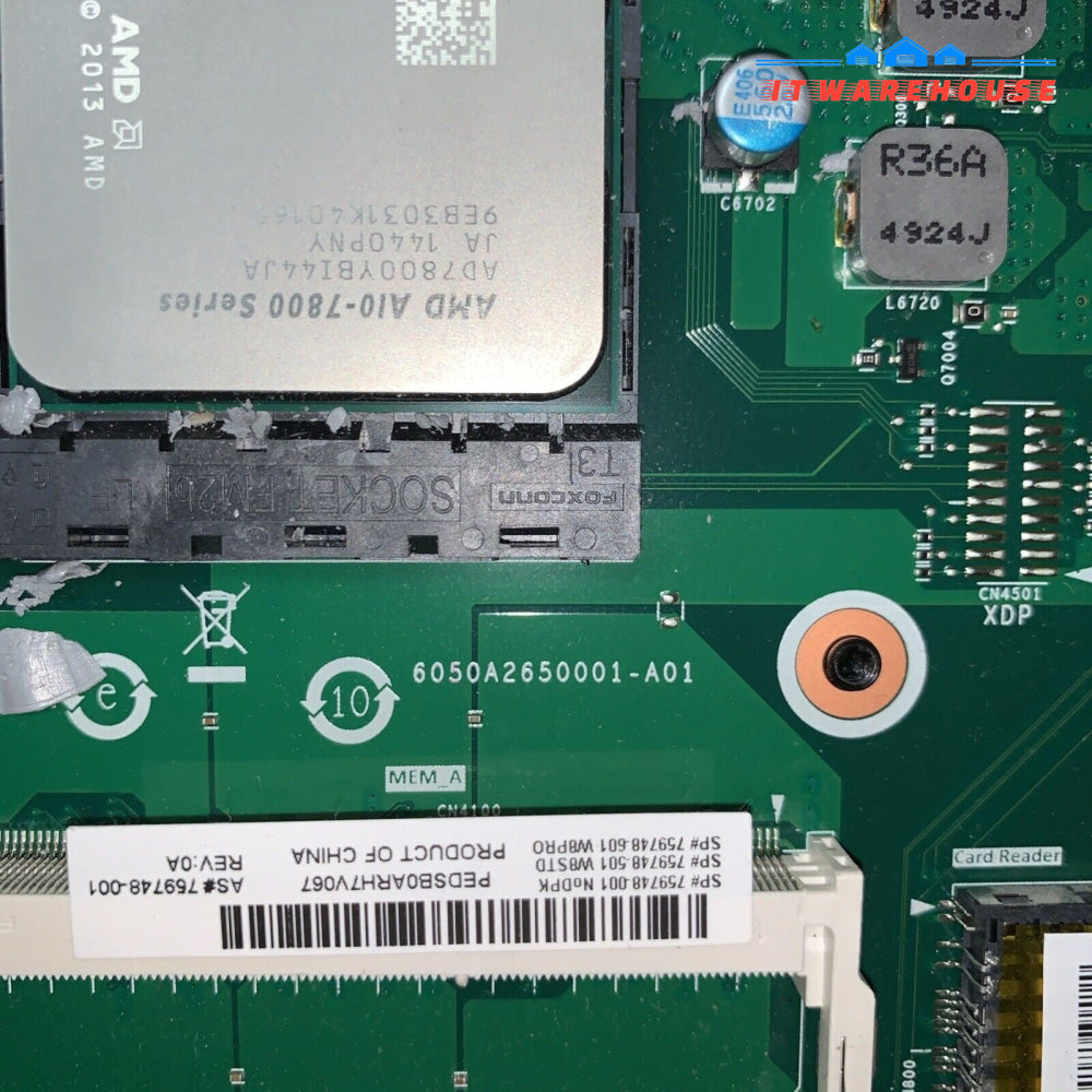 HP Pavlion Ts 23 Motherboard 729230-001 729230-501 729230-601 with A10-8700 CPU