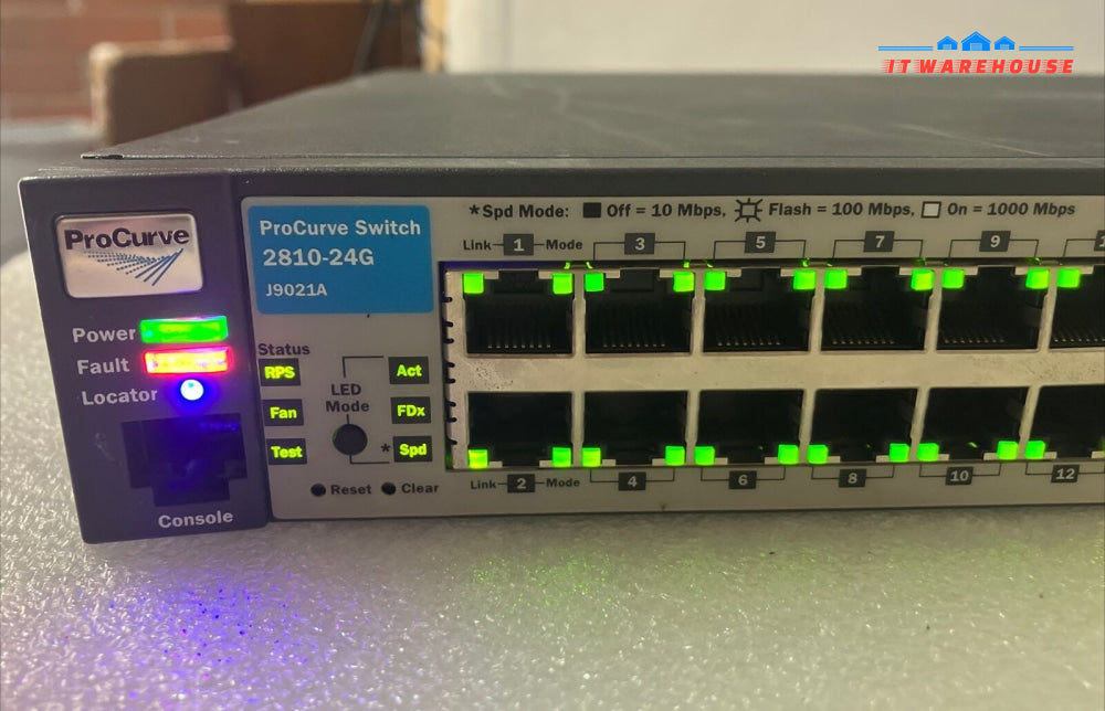 HP ProCurve 2810-24G J9021A 24x Ports + 4x SFP Gigabit Network Switch ~