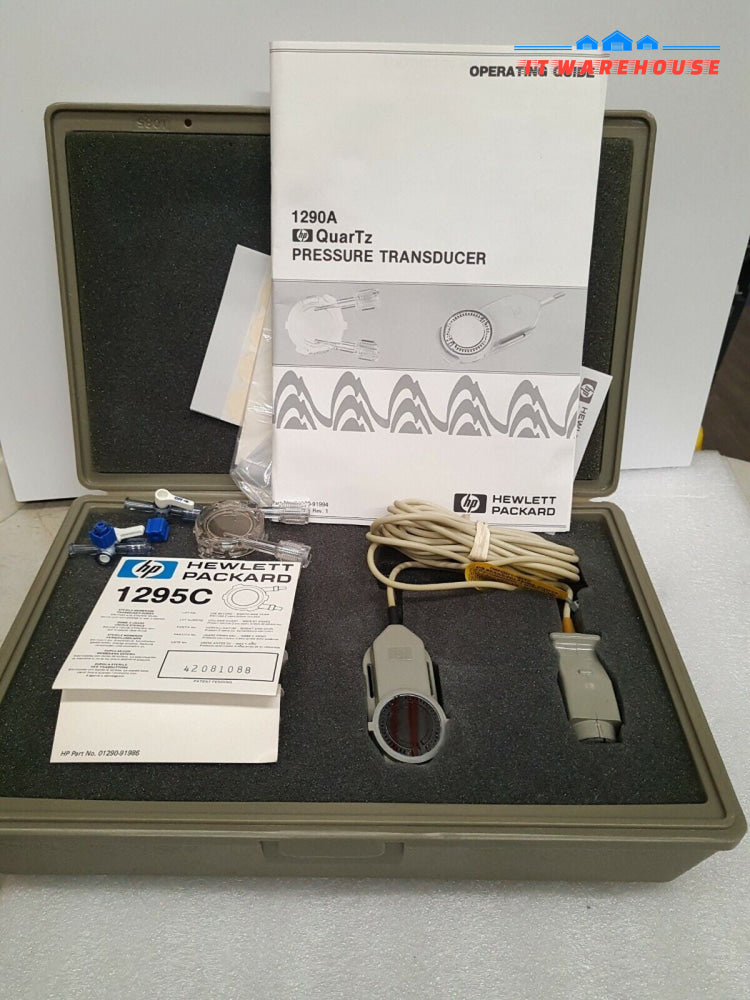 - HP Quartz Transducer For Physiological Pressure Movements 1290A W/6x New 1295C