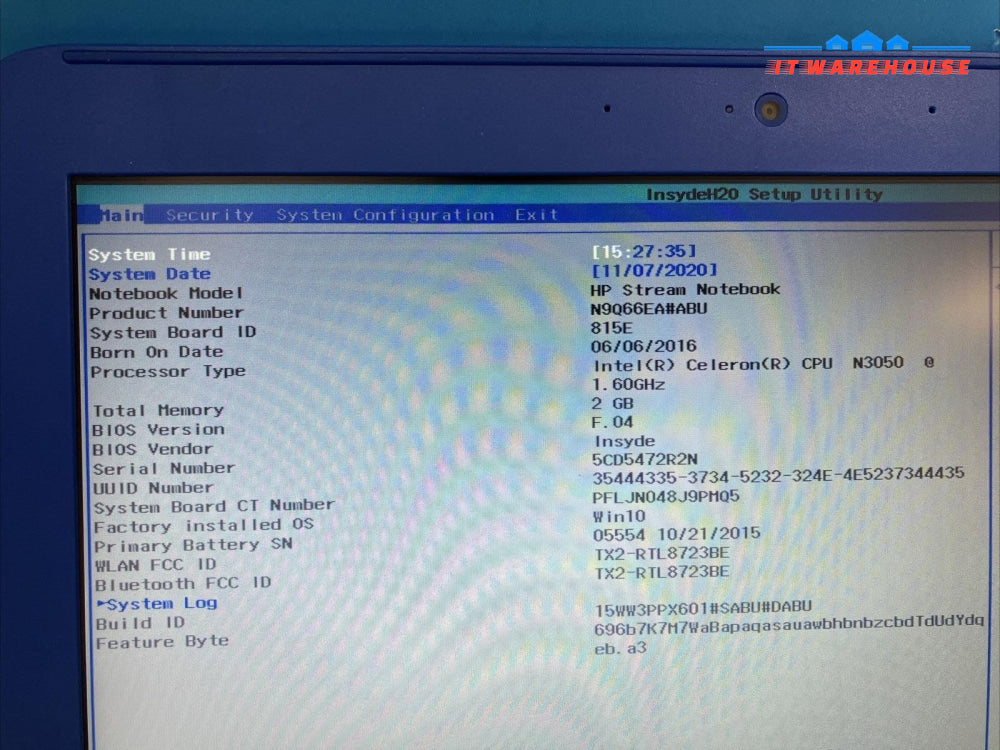 HP Stream Notebook 12" Laptop Celeron N3050 CPU / 2GB RAM / 32GB (As is, Read) ~
