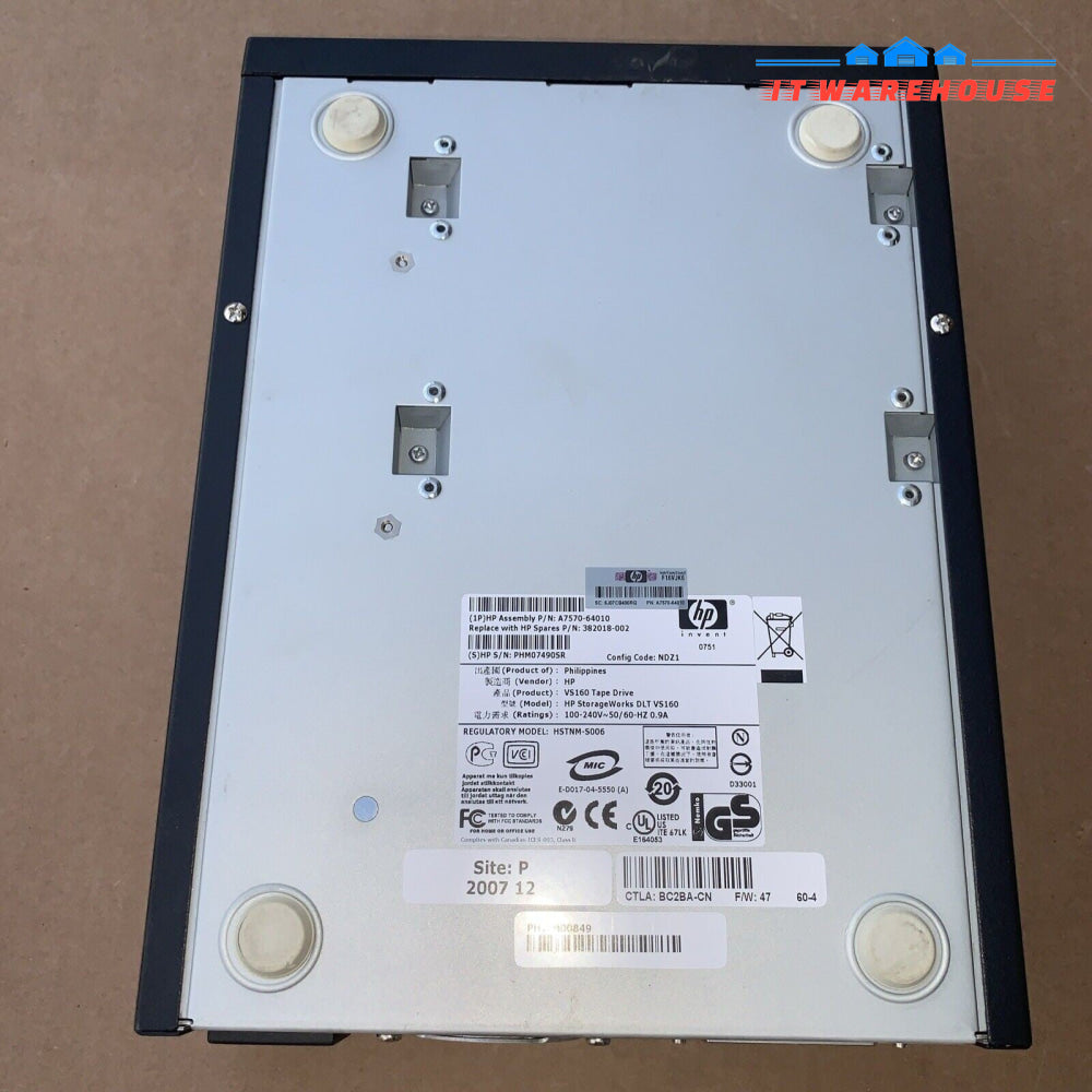 HP tape drive DLT VS160 External Quantum 382018-002 A7570-64010 lvd BC2BA-CN