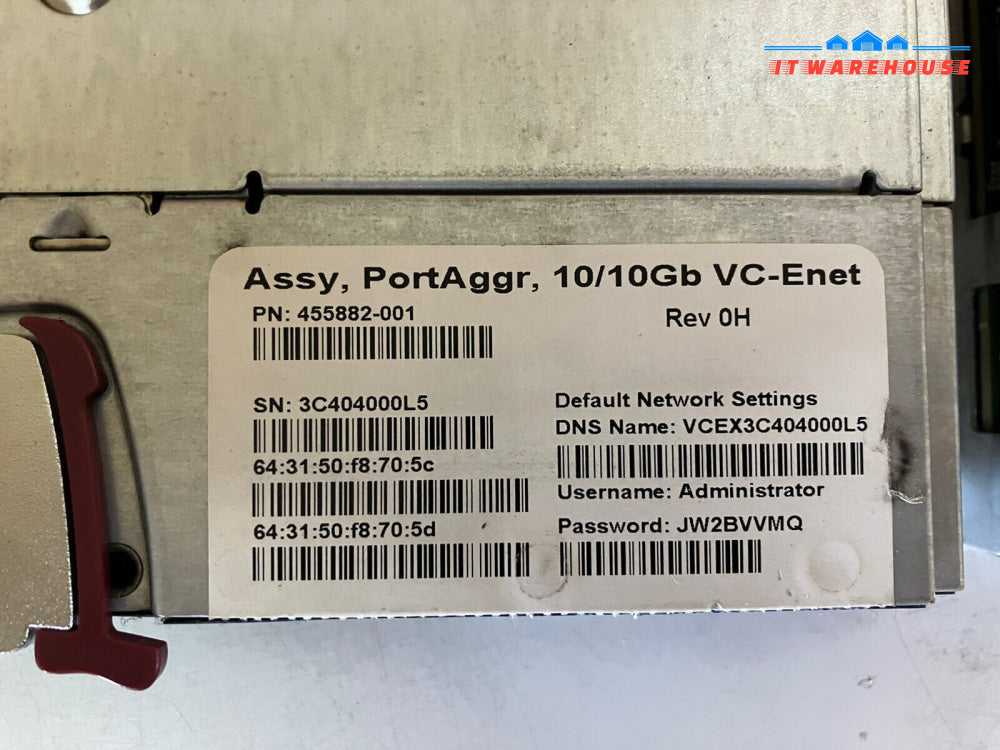 ~ HP VC Virtual Connect Enet 10/10Gb Ethernet Switch Module 455882-001 VC-Enet