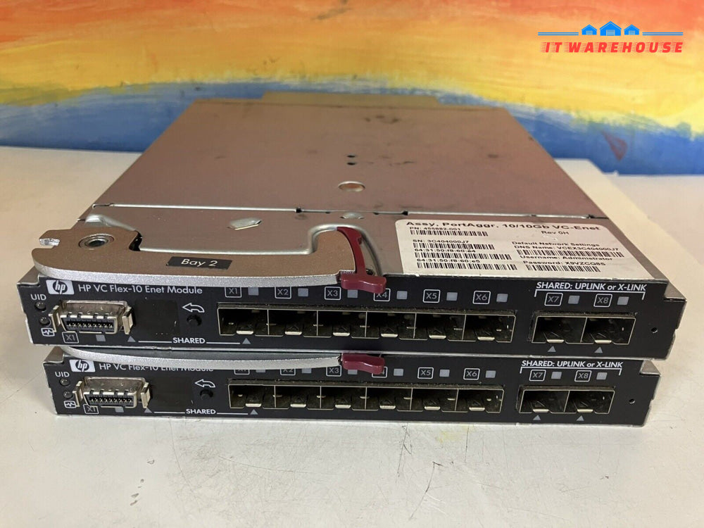 ~ HP VC Virtual Connect Enet 10/10Gb Ethernet Switch Module 455882-001 VC-Enet