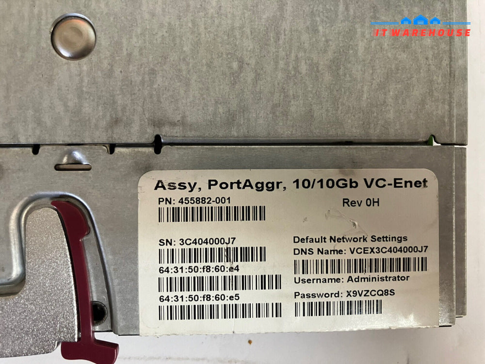~ HP VC Virtual Connect Enet 10/10Gb Ethernet Switch Module 455882-001 VC-Enet
