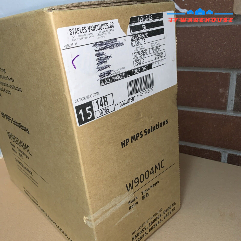 HP W9004MC Black Toner Cartridge OEM Sealed E6055 E60065 E62555 E62565 E62575