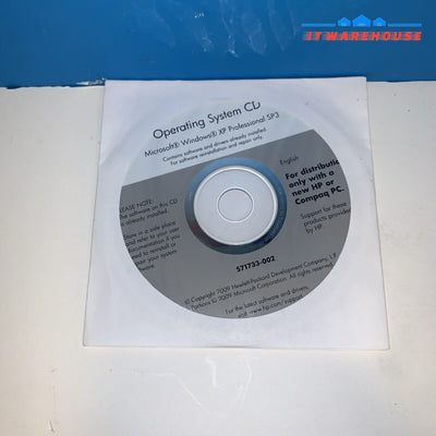 HP Windows XP WinXP SP3 Operating System CD 571733-001 Software Recovery （noKey）