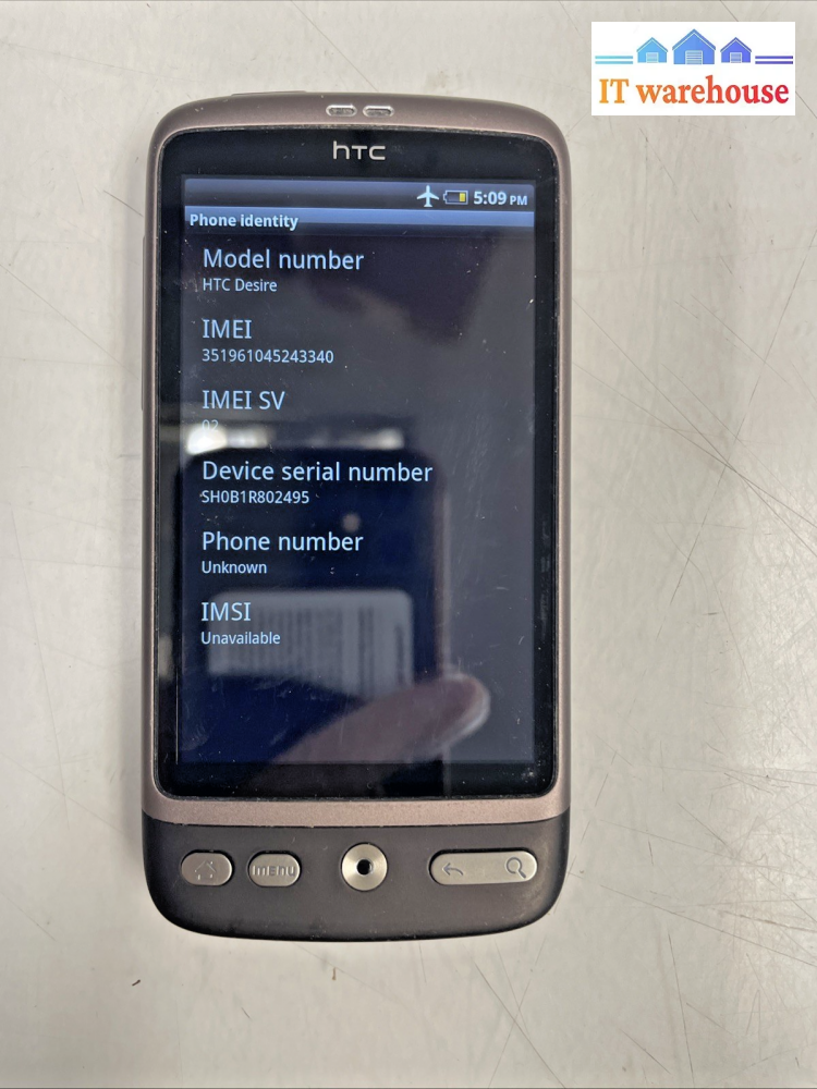 HTC   desire (Unlocked) Smartphone Tested  +