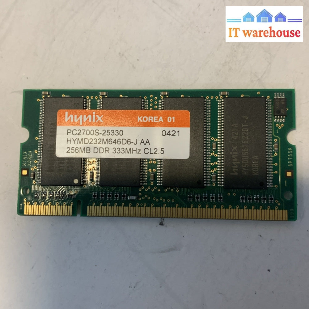 hynix PC2700S-25330 HYMD232 M646 D6-J AA 256MB DDR 333MHZ CL2.5 memory