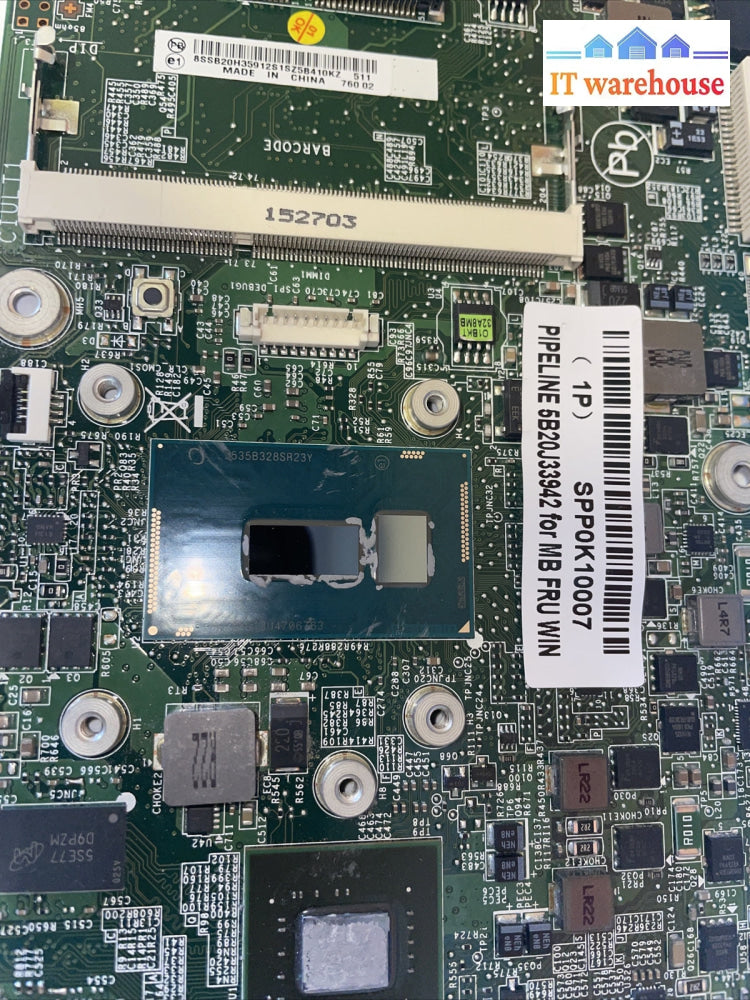 i5-5200U SR23Y on Lenovo motherboard