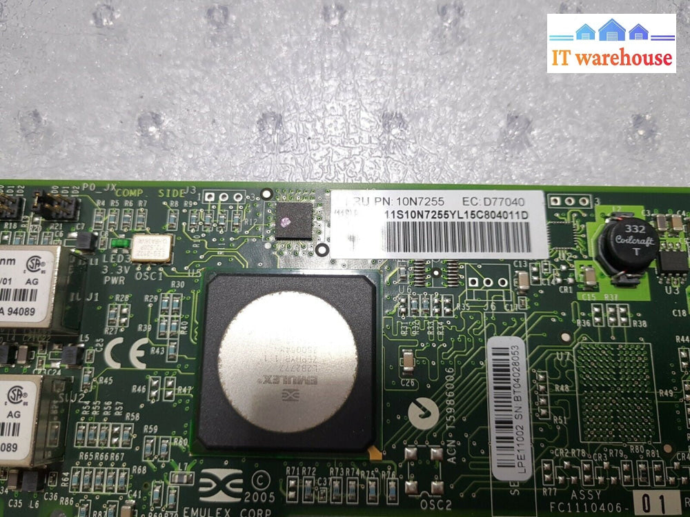 - IBM 10N7255 4Gbps 2-Port PCI Express (PCIe) x4 FC Adapter