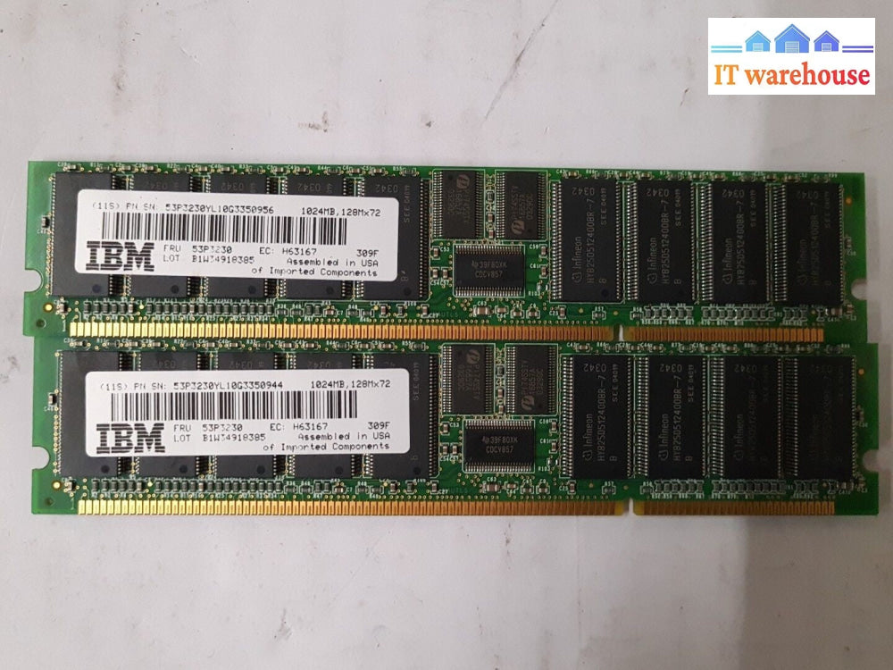 IBM 2GB (2 x 1GB) 53P3230 208 pin P series Memory RAM