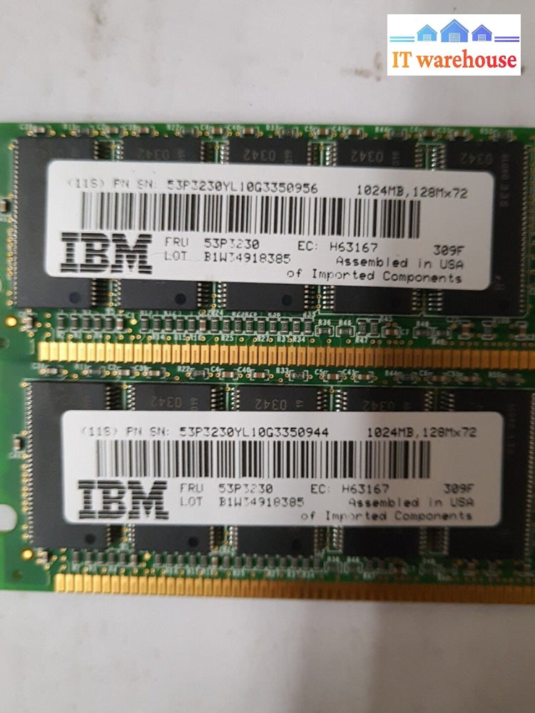 IBM 2GB (2 x 1GB) 53P3230 208 pin P series Memory RAM