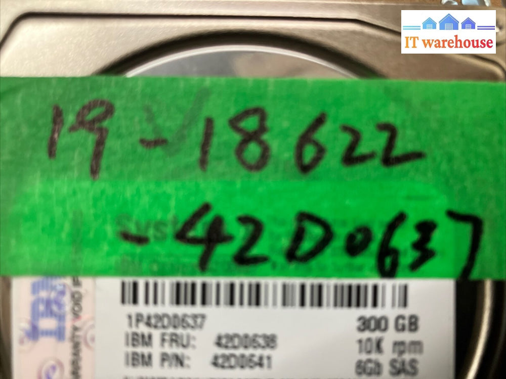 Ibm 42D0637 300Gb 10K 2.5’ Sas Hdd Mbf2300Rc Fru 42D0638 P/N 42D0641 W/ Caddy ~