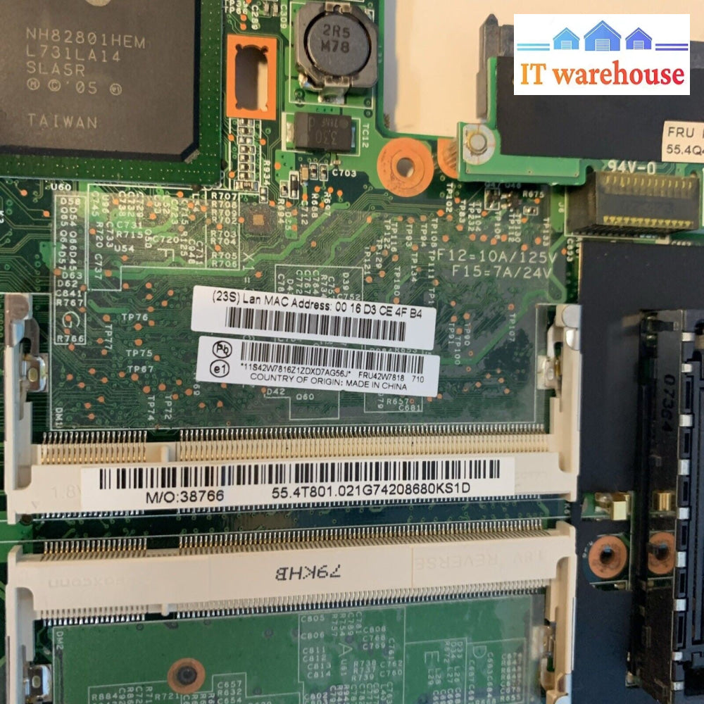 IBM 42W7818 Lenovo X61 (L7500 CPU) Motherboard