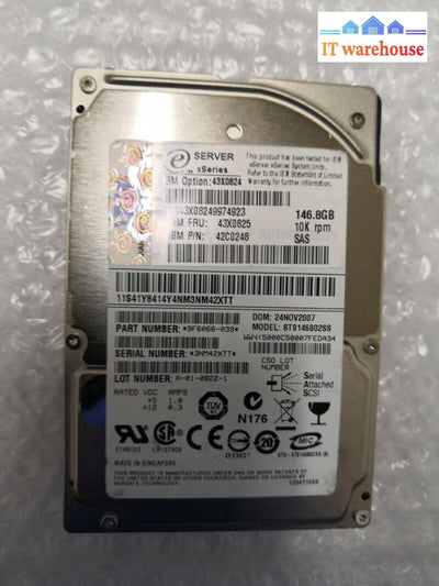+ IBM 43X0825 43X0824 42C0248 146GB 3G 10K 2.5" SAS HDD @@@