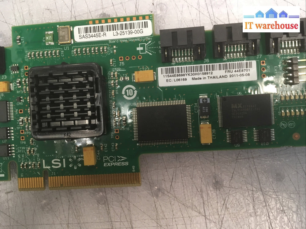 +IBM 44E8701 LSI Logic SAS3445E-R RAID Controller Card Server 3Gb/s L3-25139-00G