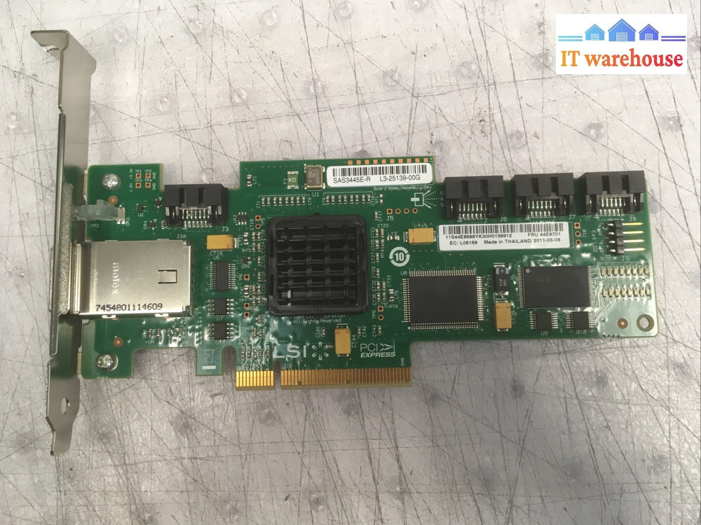 +IBM 44E8701 LSI Logic SAS3445E-R RAID Controller Card Server 3Gb/s L3-25139-00G