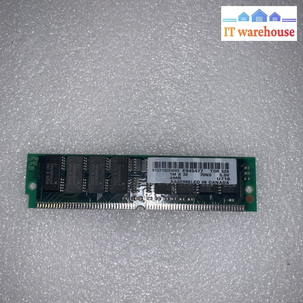 IBM  4MB FPM-RAM non-Parity 70 ns 72-pin Memory E945477 U710