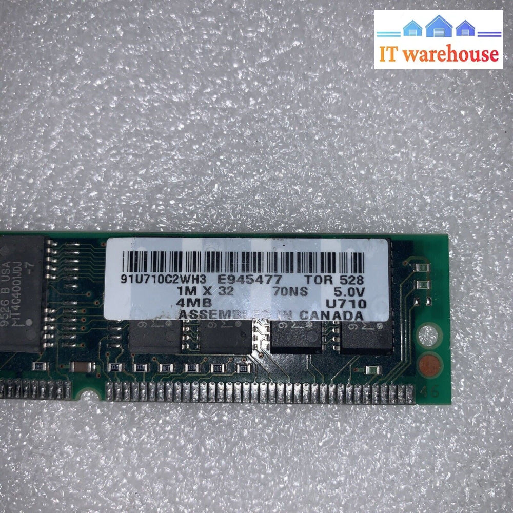 IBM  4MB FPM-RAM non-Parity 70 ns 72-pin Memory E945477 U710