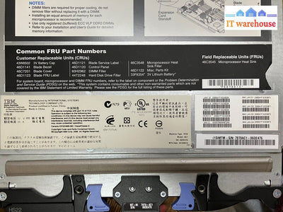 ~ IBM 7870 AC1 BLADECENTER HS22 BLADE SERVER / 2x Xeon E5620 CPU/  6x 2GB RAM