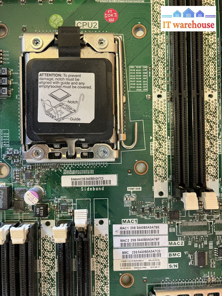 ~ IBM 81Y6746 / 69Y1101 X3620 M3 / X3630 M3 Server Motherboard W/ Xeon E5620 CPU