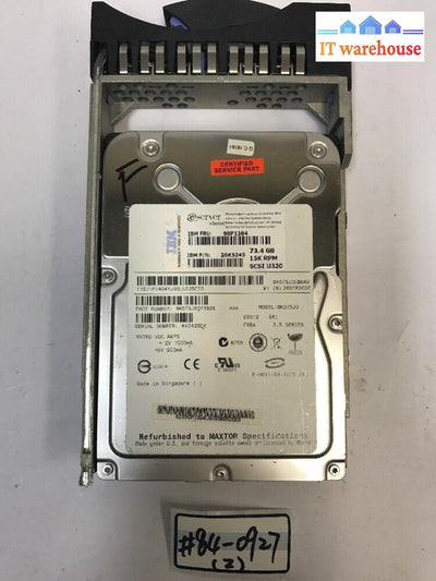 - IBM 90P1384 26K5245 8K073J0  73.4GB 15K RPM SCSI 3.5 Hard Drive W/ Caddy  @@@